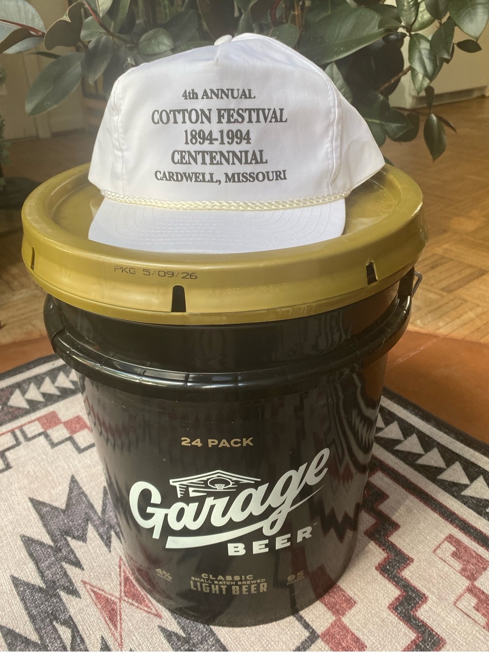 Vintage Corded White 4th Annual Cotton Festival Centennial Snapback Hat